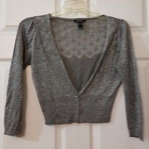 MANGO SUIT Silver Metallic Size S